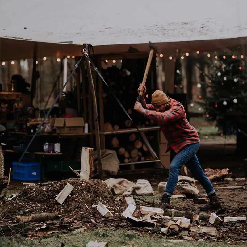 Hout hakken